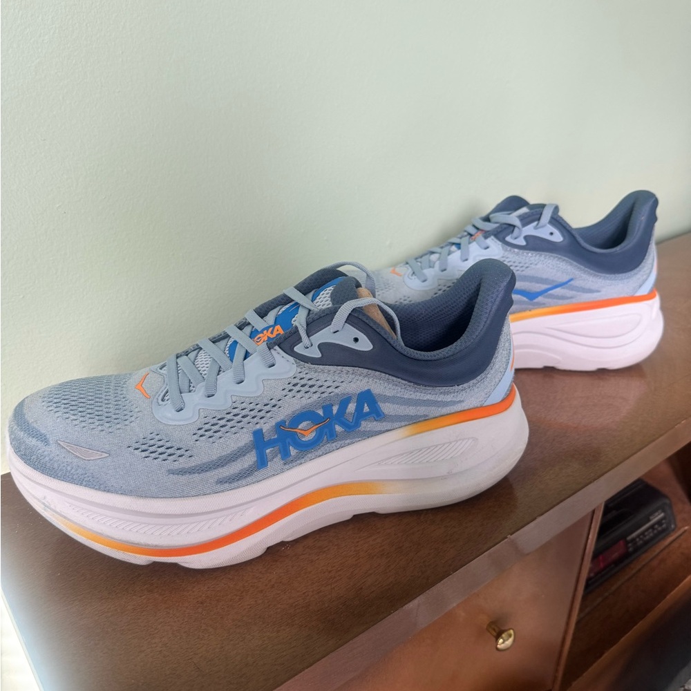 Hoka Blue and Orange Running Shoes